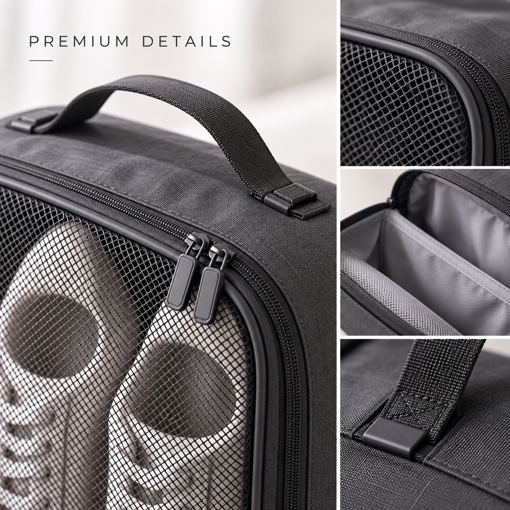Alverislz™ Travel Shoe Bag – Dual-Compartment Shoe Organizer with Breathable Mesh Panels & Carry Handle