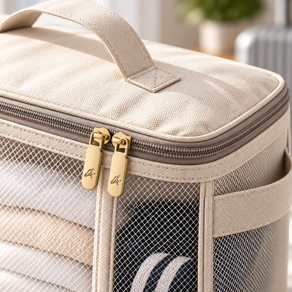 Alverislz™ Laundry Separation Bag – Dual-Compartment Travel Laundry Organizer with Mesh Panels & Carry Handle